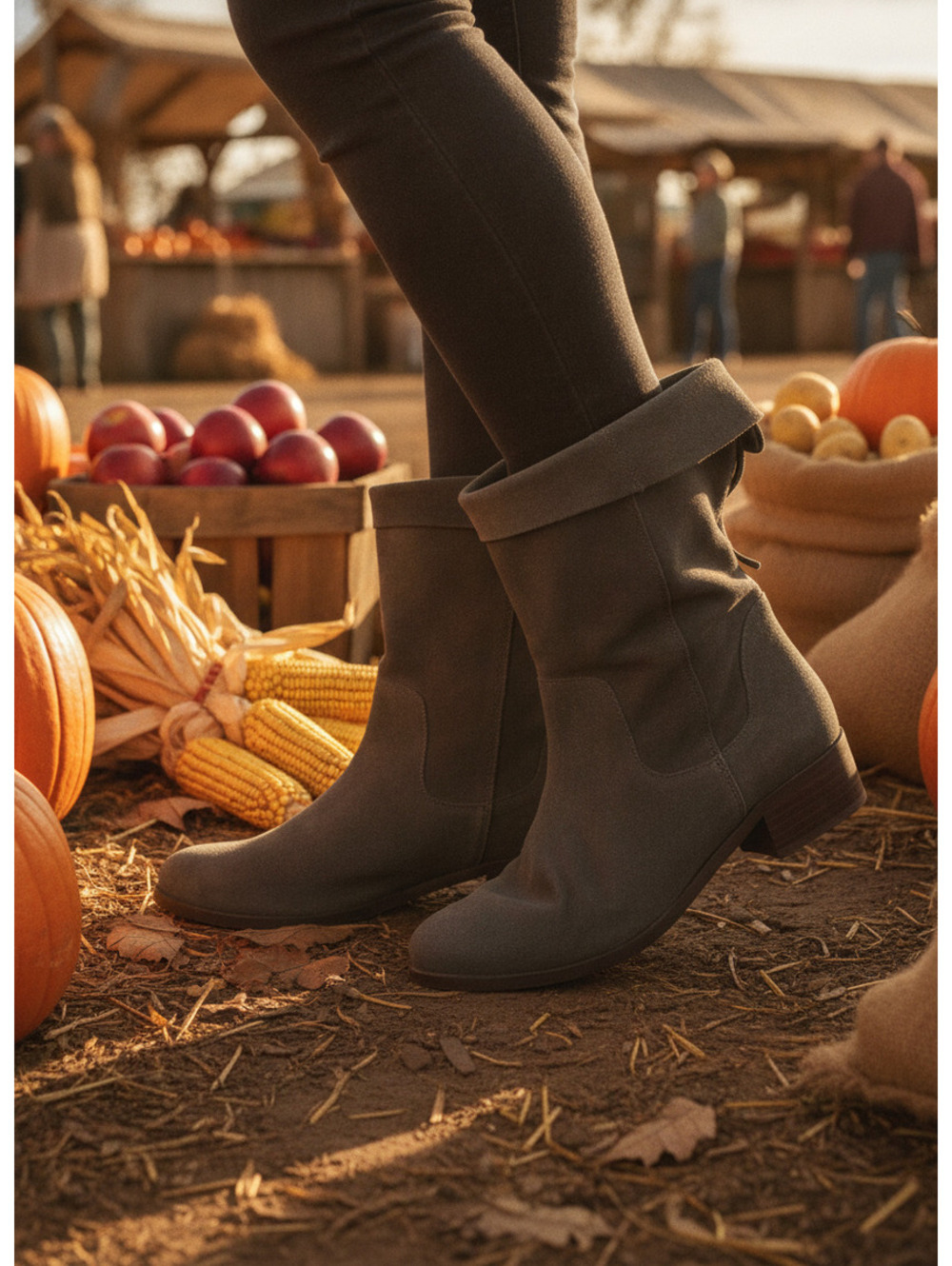 Sole Society Calanth Gray Suede Boots 9.5
